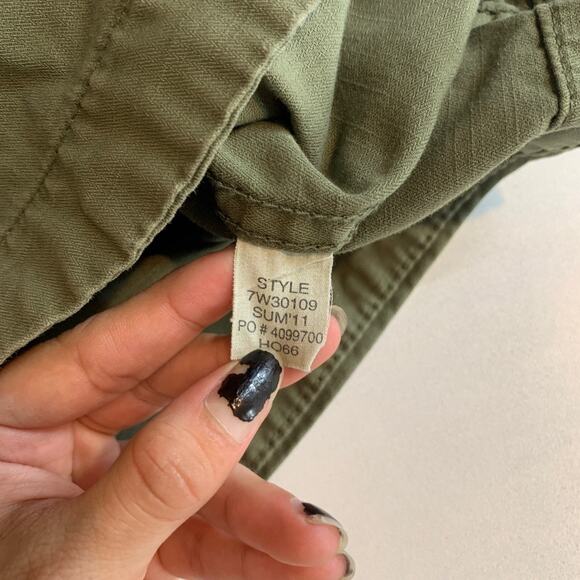 Lucky Brand Jacket Womens S Small Cotton Embroidered Floral Button Up Military - Picture 10 of 12